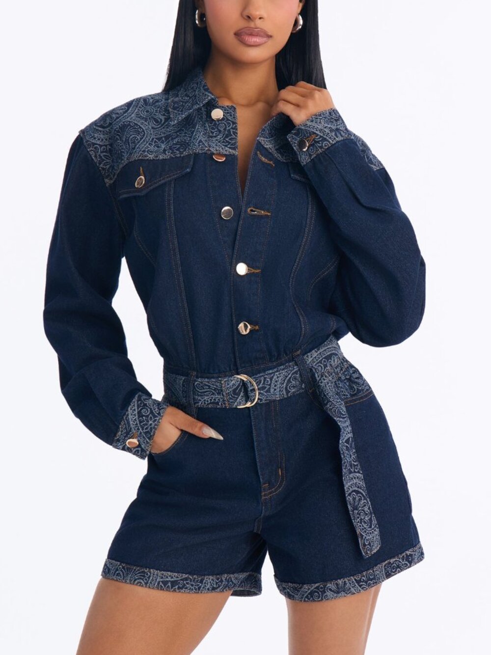 Denim Romper